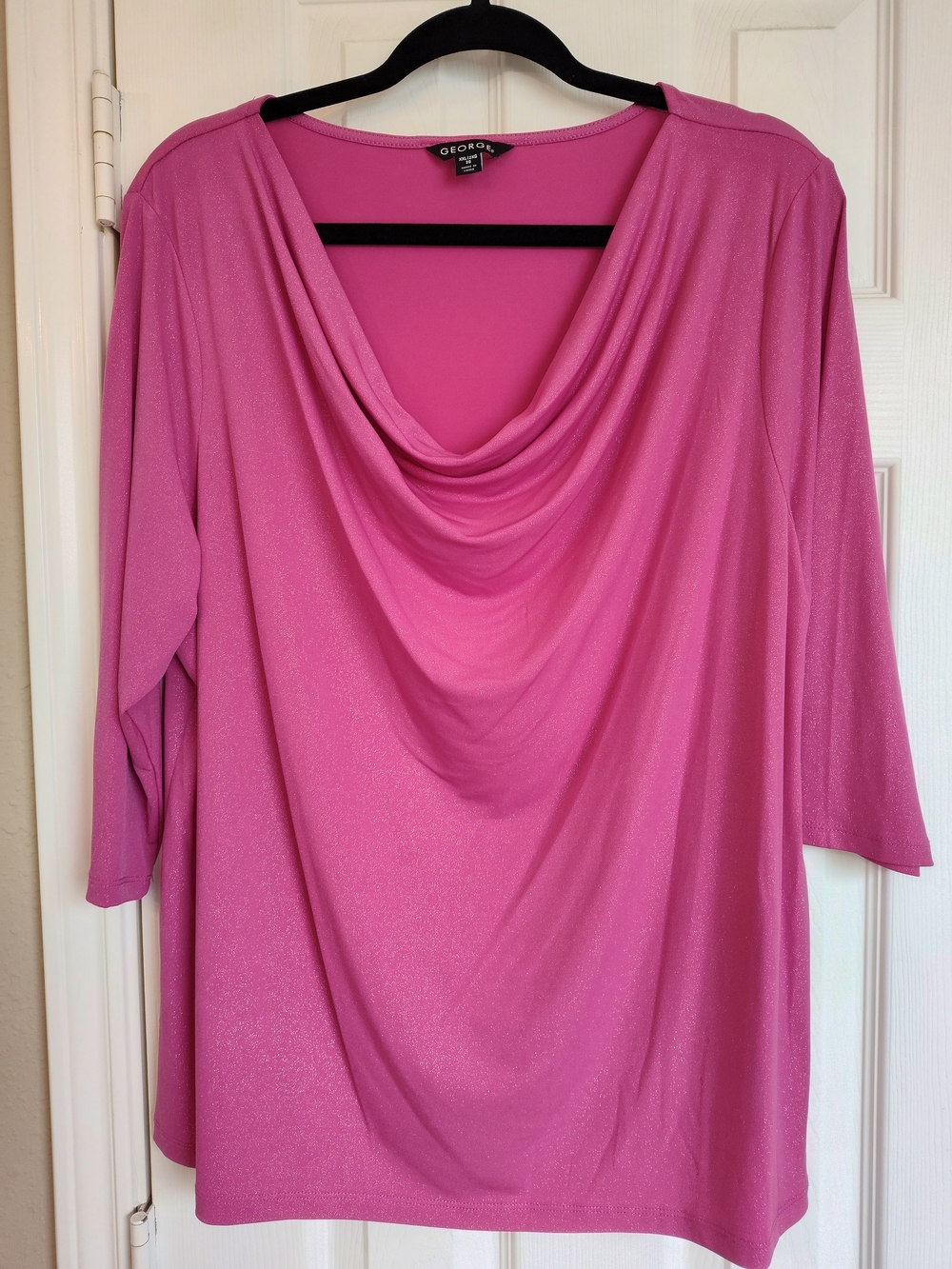 George Pink Drape Neck Top